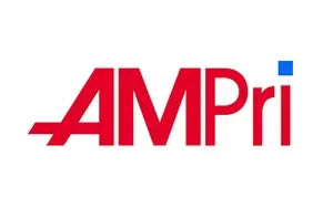 Das AMPri-Logo zeigt fette rote Schrift.