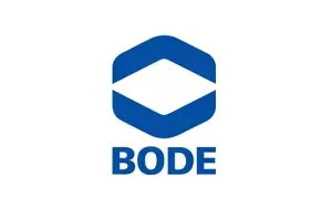 Blaues Hexagon-Logo mit dem Text BODE darunter.