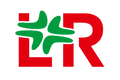 Logo mit den Buchstaben L und R in Rot und einer grünen Form dazwischen, die Bewegung oder Wachstum suggeriert.