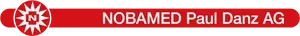 Rotes Logo von NOBAMED mit einem Zahnradsymbol und dem Text "NOBAMED Paul Danz AG“.